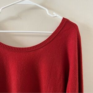 Vince | cashmere rust colored slouchy V back sweater